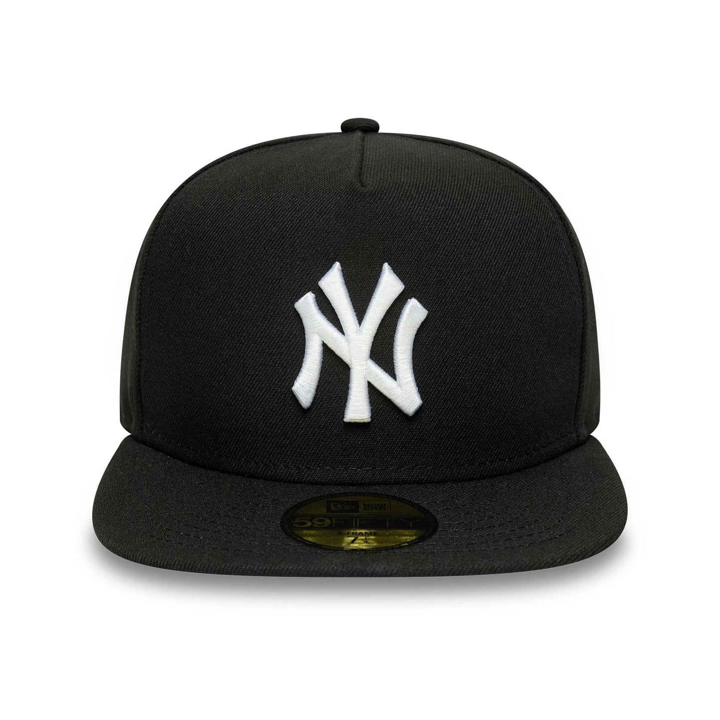 This is a New York Yankees Flat Black 59FIFTY A-Frame Fitted Cap 3