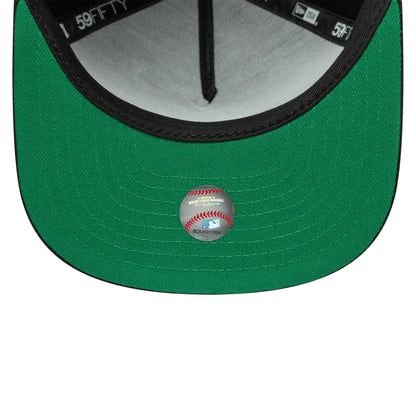 This is a New York Yankees Flat Black 59FIFTY A-Frame Fitted Cap 2