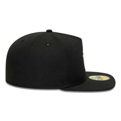 This is a New York Yankees Flat Black 59FIFTY A-Frame Fitted Cap 6
