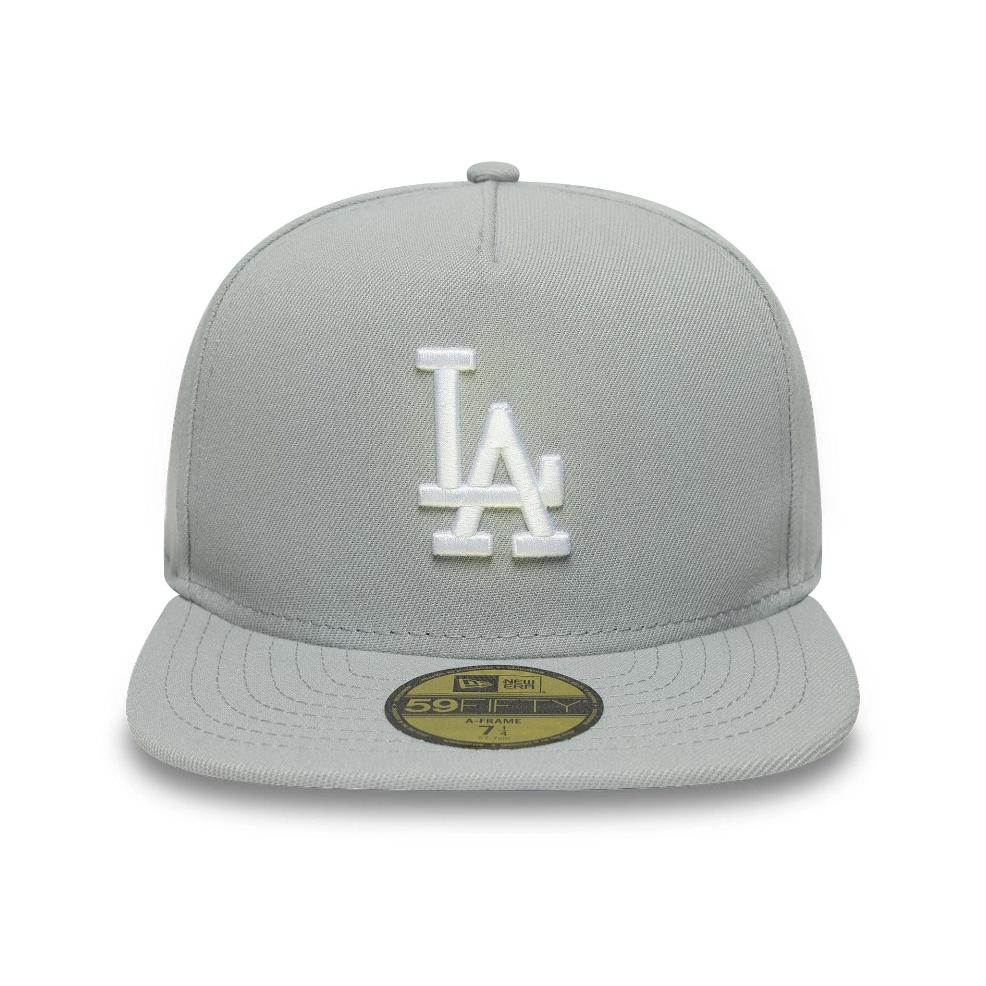 This is a LA Dodgers Flat Grey 59FIFTY A-Frame Fitted Cap 3