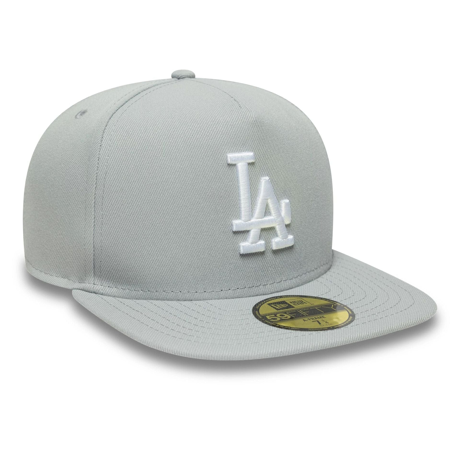 This is a LA Dodgers Flat Grey 59FIFTY A-Frame Fitted Cap 4