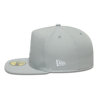 This is a LA Dodgers Flat Grey 59FIFTY A-Frame Fitted Cap 5