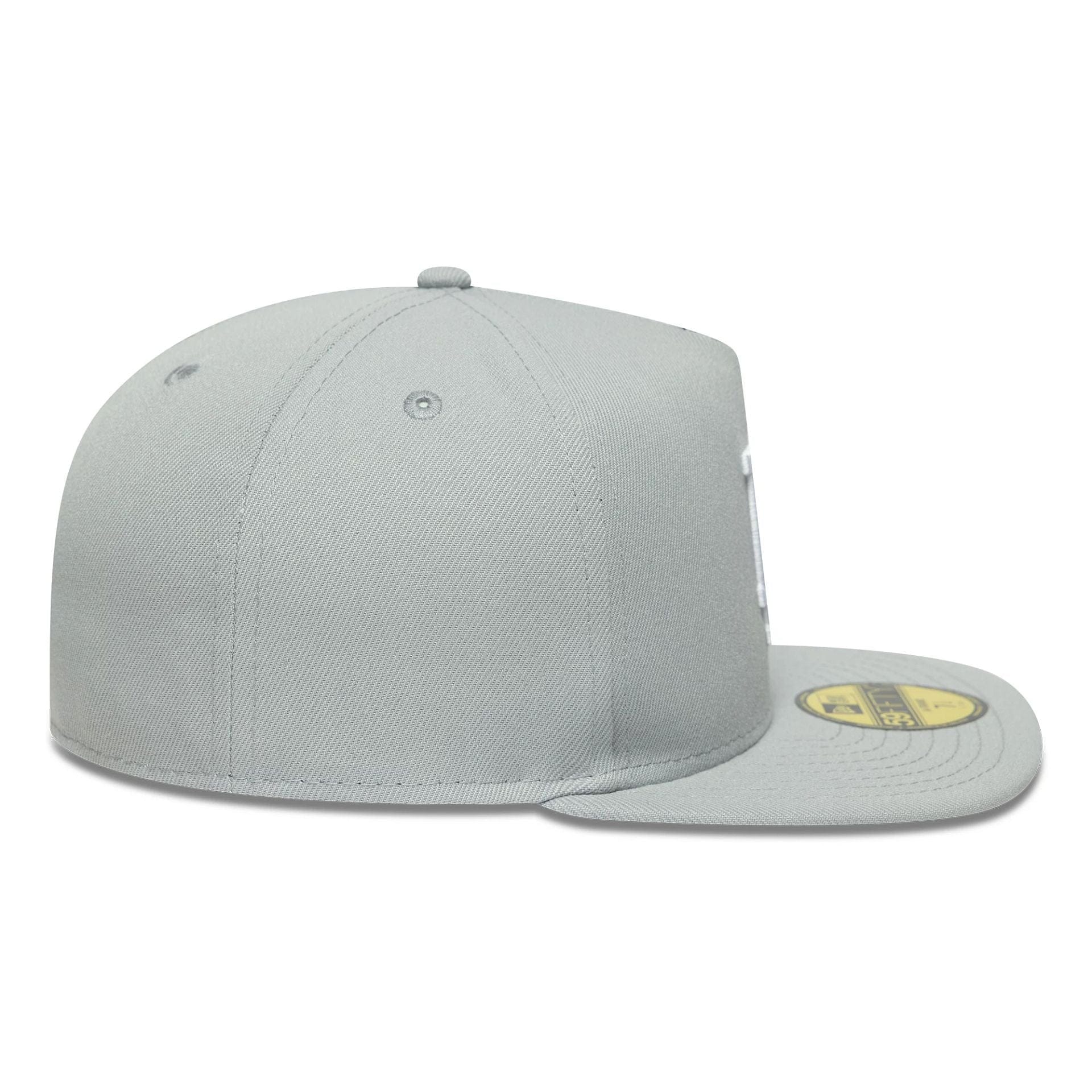This is a LA Dodgers Flat Grey 59FIFTY A-Frame Fitted Cap 6