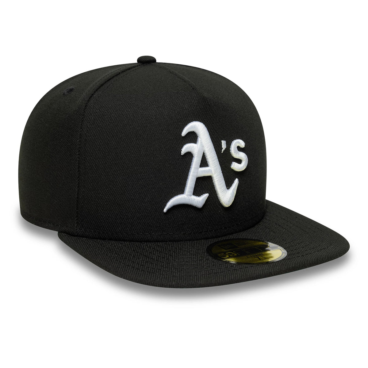 This is a Athletics Flat Black 59FIFTY A-Frame Fitted Cap 4