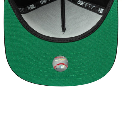 This is a Oakland Athletics Flat Black 59FIFTY A-Frame Fitted Cap 2