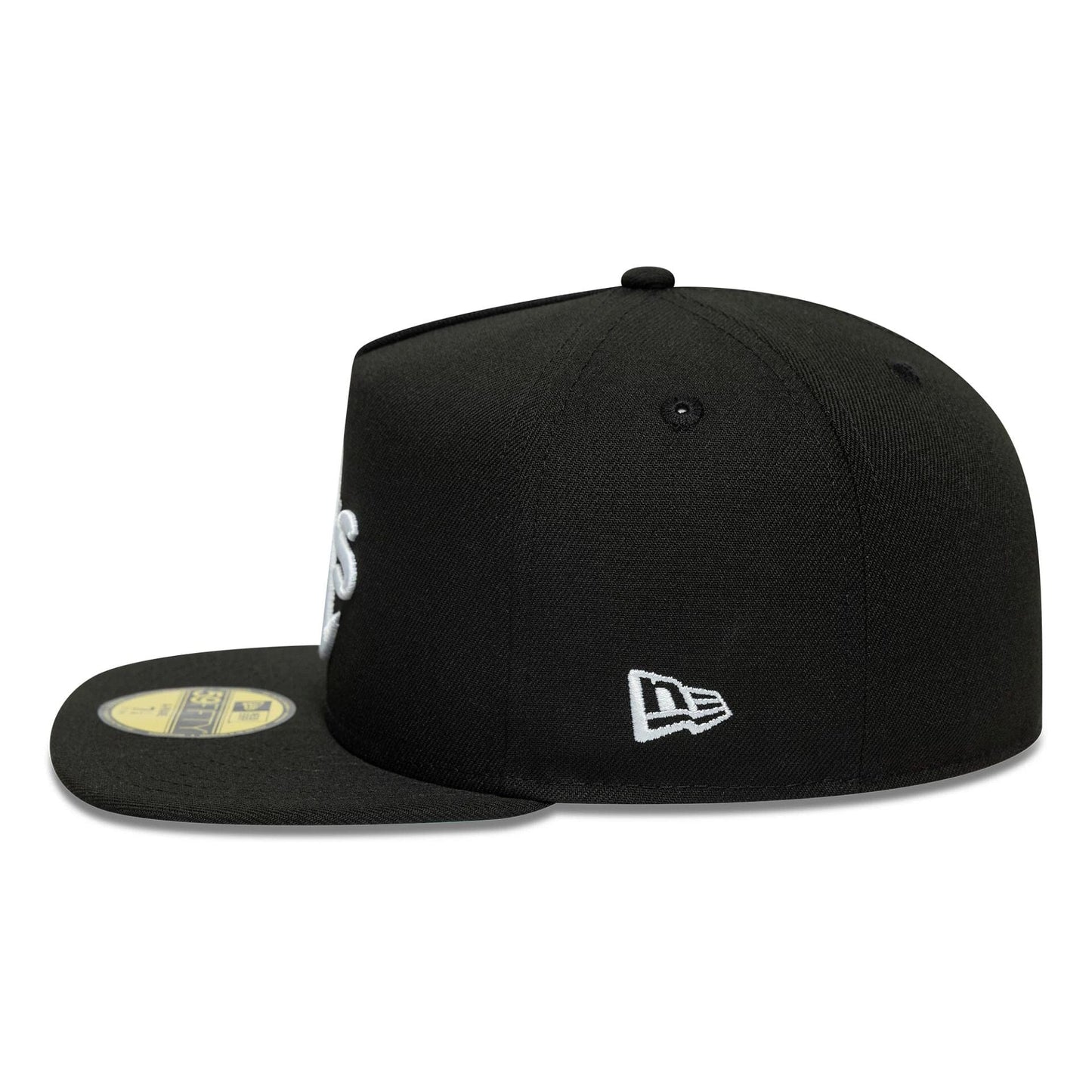 This is a Oakland Athletics Flat Black 59FIFTY A-Frame Fitted Cap 5