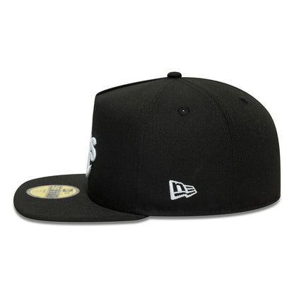 This is a Oakland Athletics Flat Black 59FIFTY A-Frame Fitted Cap 5