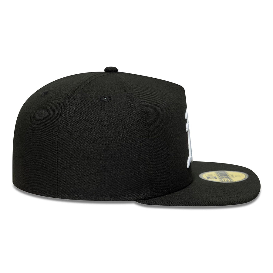This is a Oakland Athletics Flat Black 59FIFTY A-Frame Fitted Cap 6
