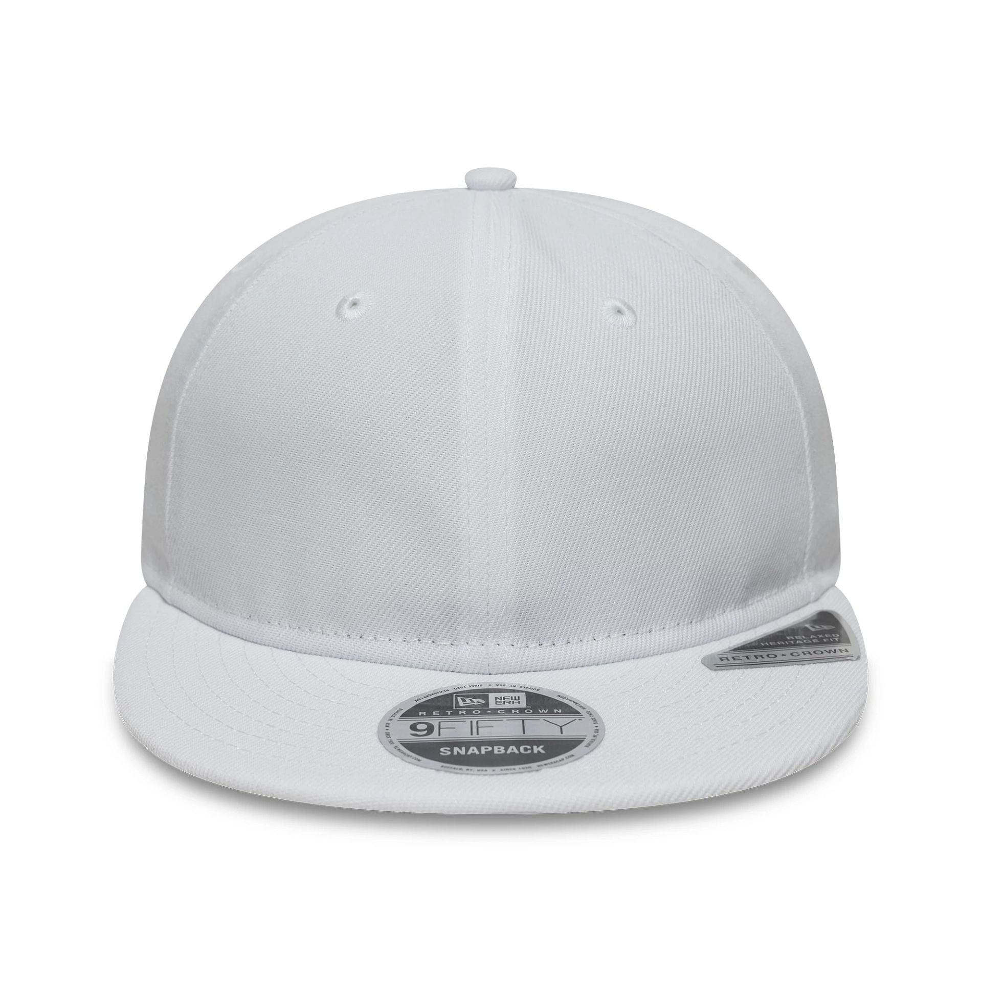 This is a New Era White Retro Crown 9FIFTY Snapback Adjustable Cap 2
