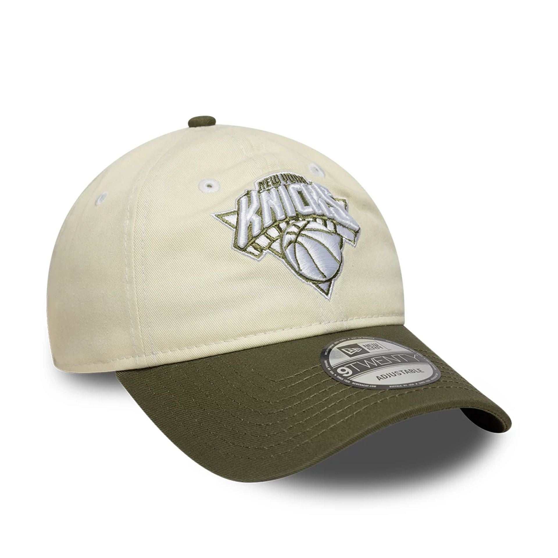 This is a New York Knicks NBA Cream 9TWENTY Adjustable Cap 3