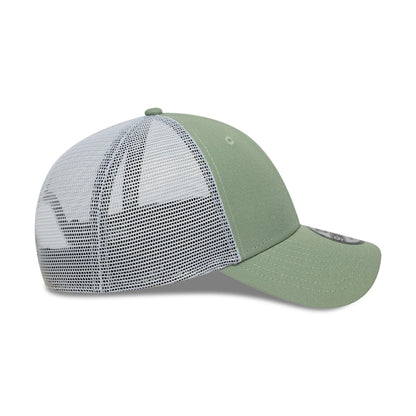 This is a New Era Green 9FORTY Trucker Adjustable Cap 5