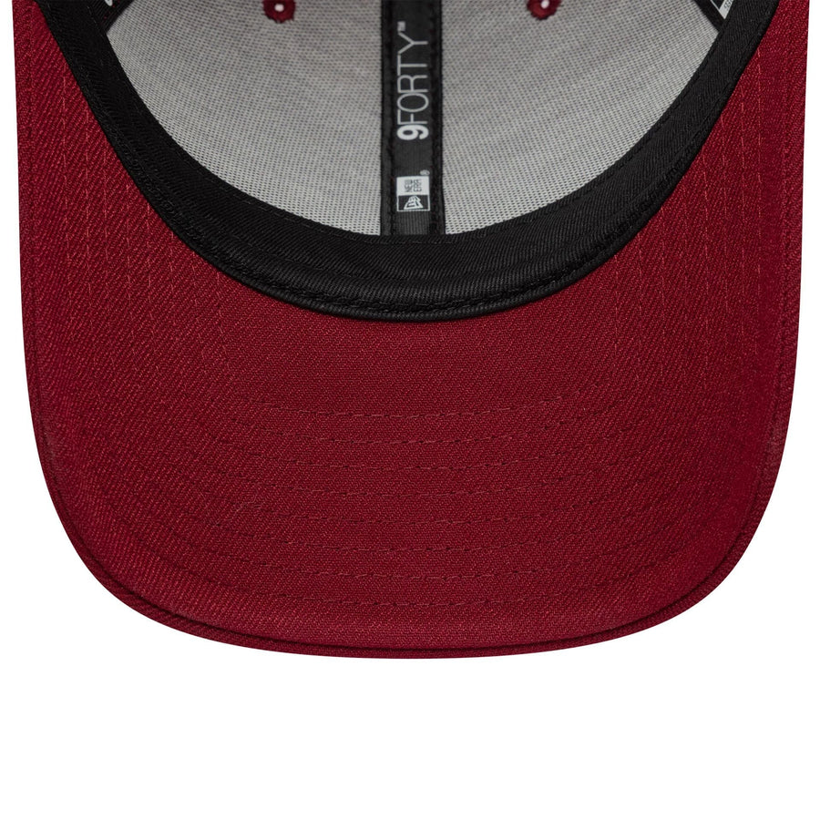 This is a New Era Dark Red 9FORTY Trucker Adjustable Cap 7