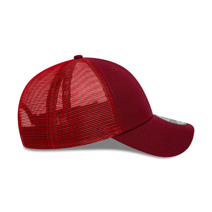 This is a New Era Dark Red 9FORTY Trucker Adjustable Cap 6