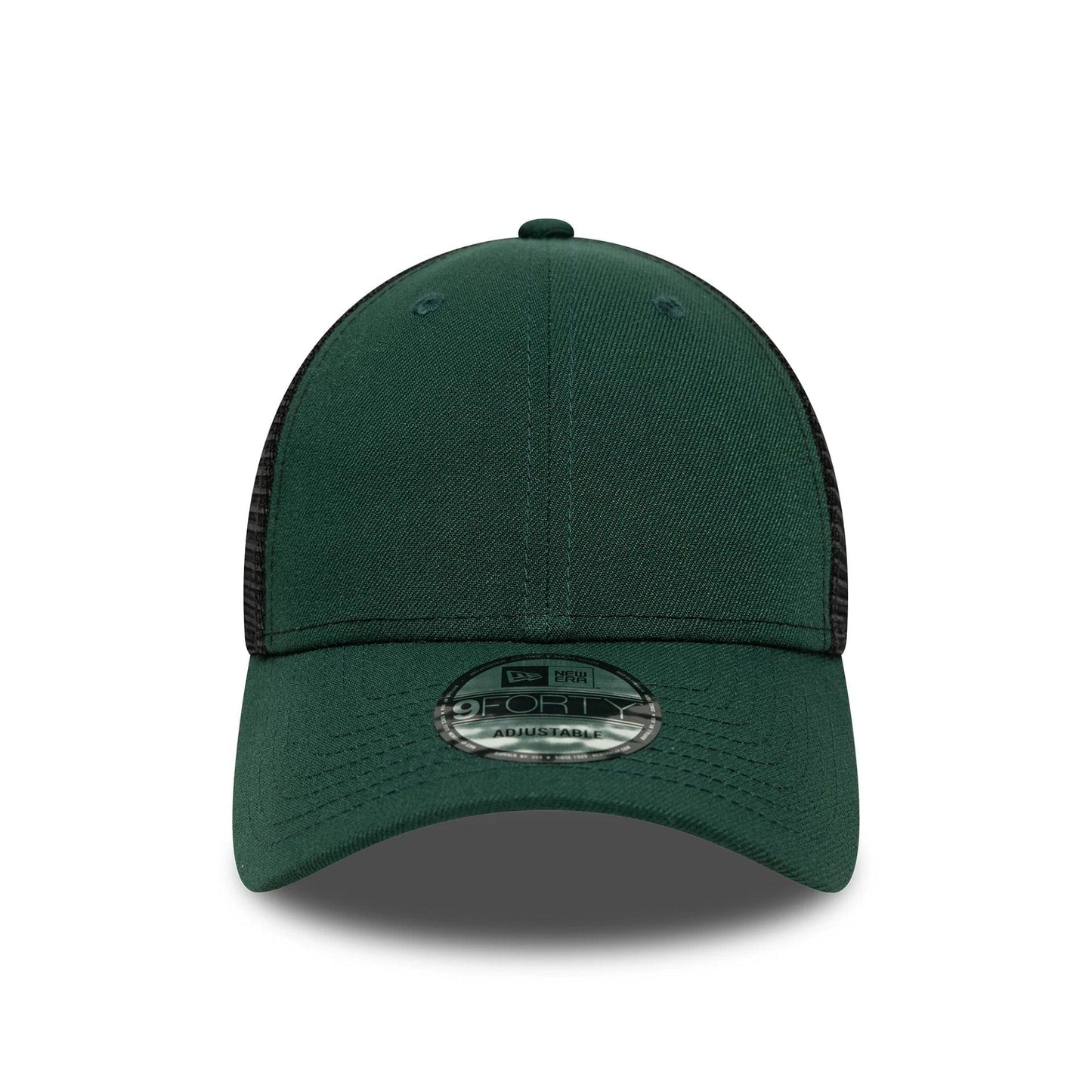 This is a New Era Dark Green 9FORTY Trucker Adjustable Cap 2