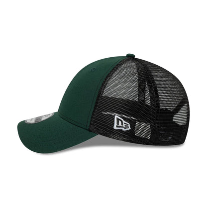 This is a New Era Dark Green 9FORTY Trucker Adjustable Cap 4