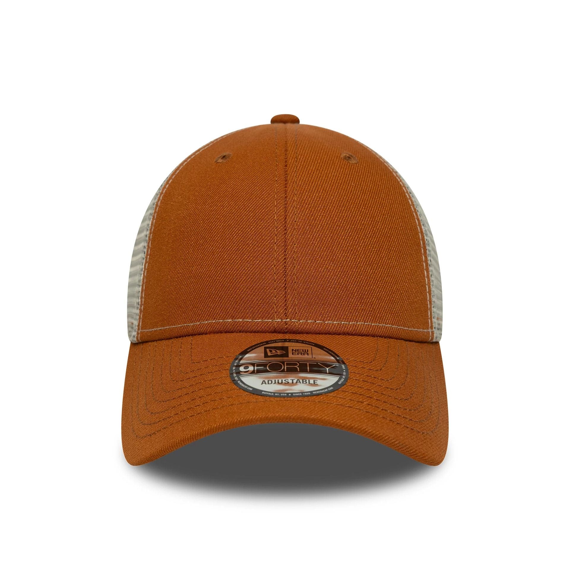 This is a New Era Brown 9FORTY Trucker Adjustable Cap 2
