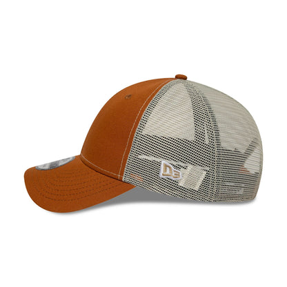 This is a New Era Brown 9FORTY Trucker Adjustable Cap 5