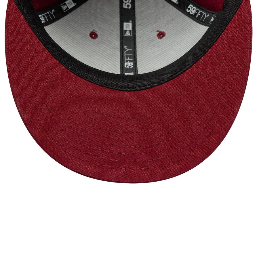 This is a New Era Dark Red Low Profile 59FIFTY Fitted Cap 7