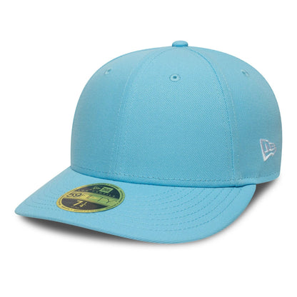 This is a New Era Pastel Blue Low Profile 59FIFTY Fitted Cap 1