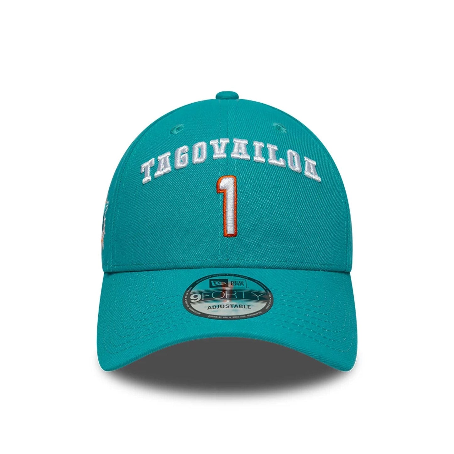 This is a Miami Dolphins NFL Tua Tagovailoa Turquoise 9FORTY Adjustable Cap 2