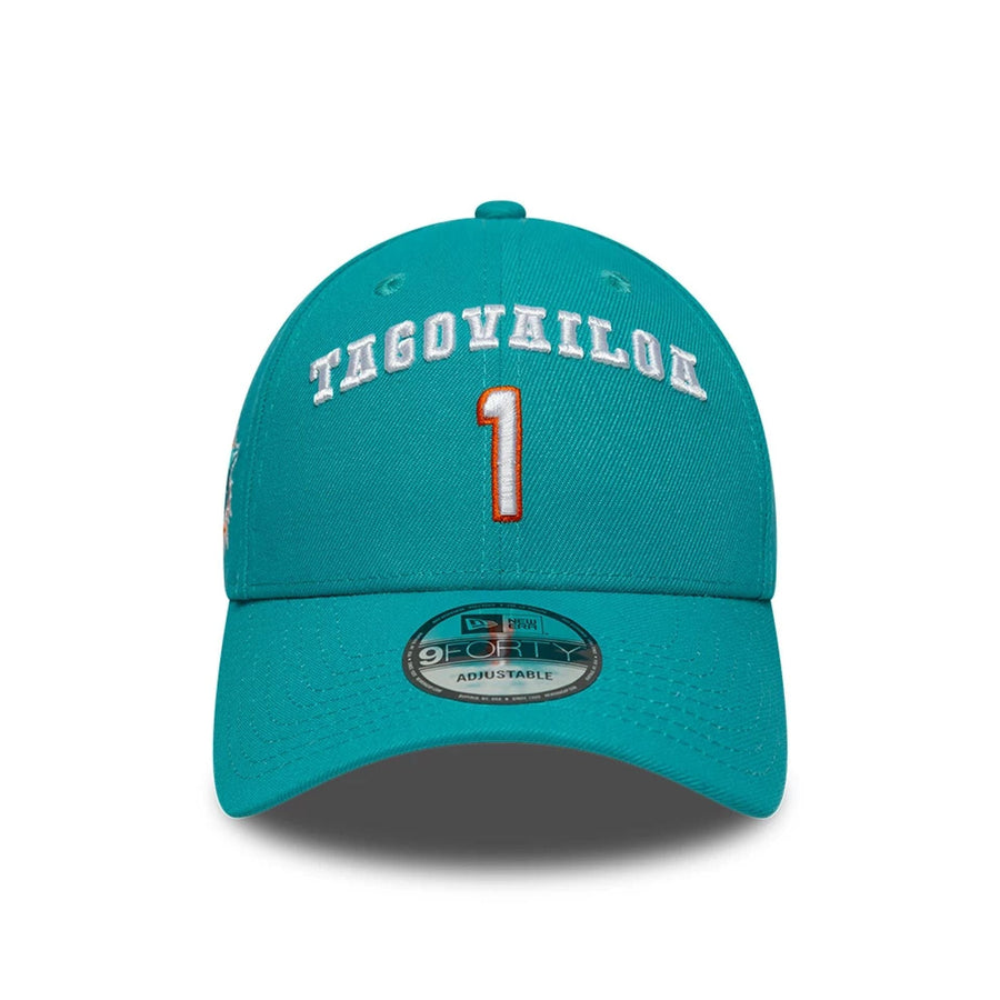 This is a Miami Dolphins NFL Tua Tagovailoa Turquoise 9FORTY Adjustable Cap 2