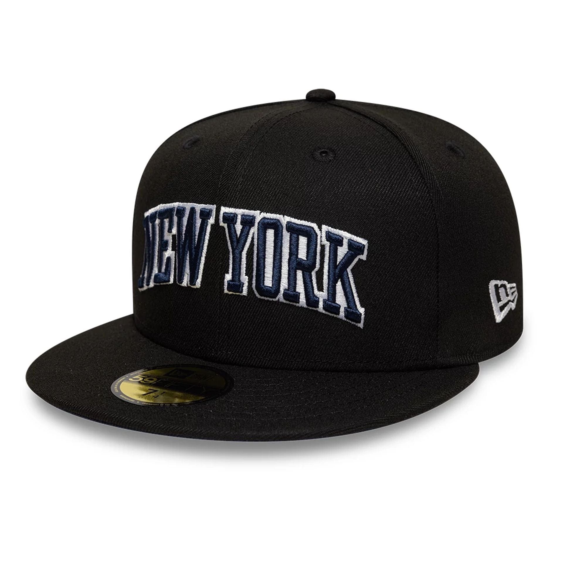 This is a New Era New York Black 59FIFTY Fitted Cap 1
