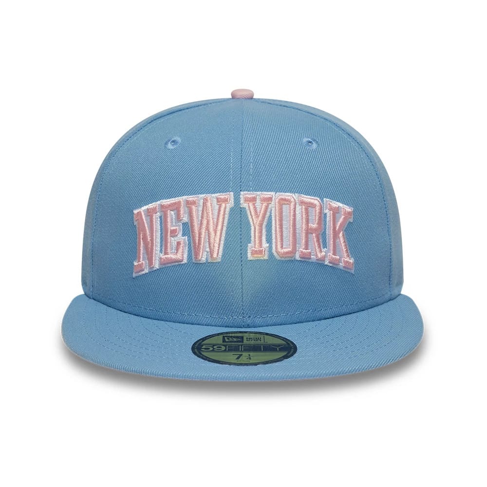 This is a New Era New York Pastel Blue 59FIFTY Fitted Cap 3