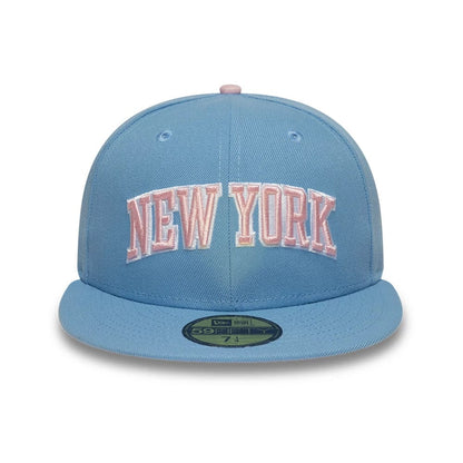 This is a New Era New York Pastel Blue 59FIFTY Fitted Cap 3