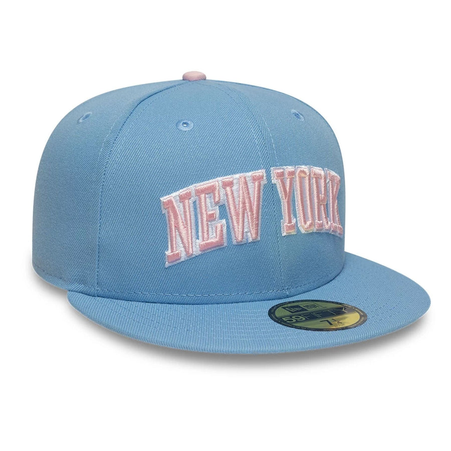 This is a New Era New York Pastel Blue 59FIFTY Fitted Cap 4