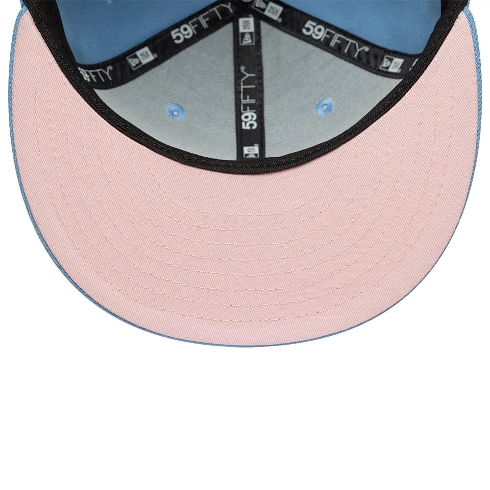 This is a New Era New York Pastel Blue 59FIFTY Fitted Cap 2