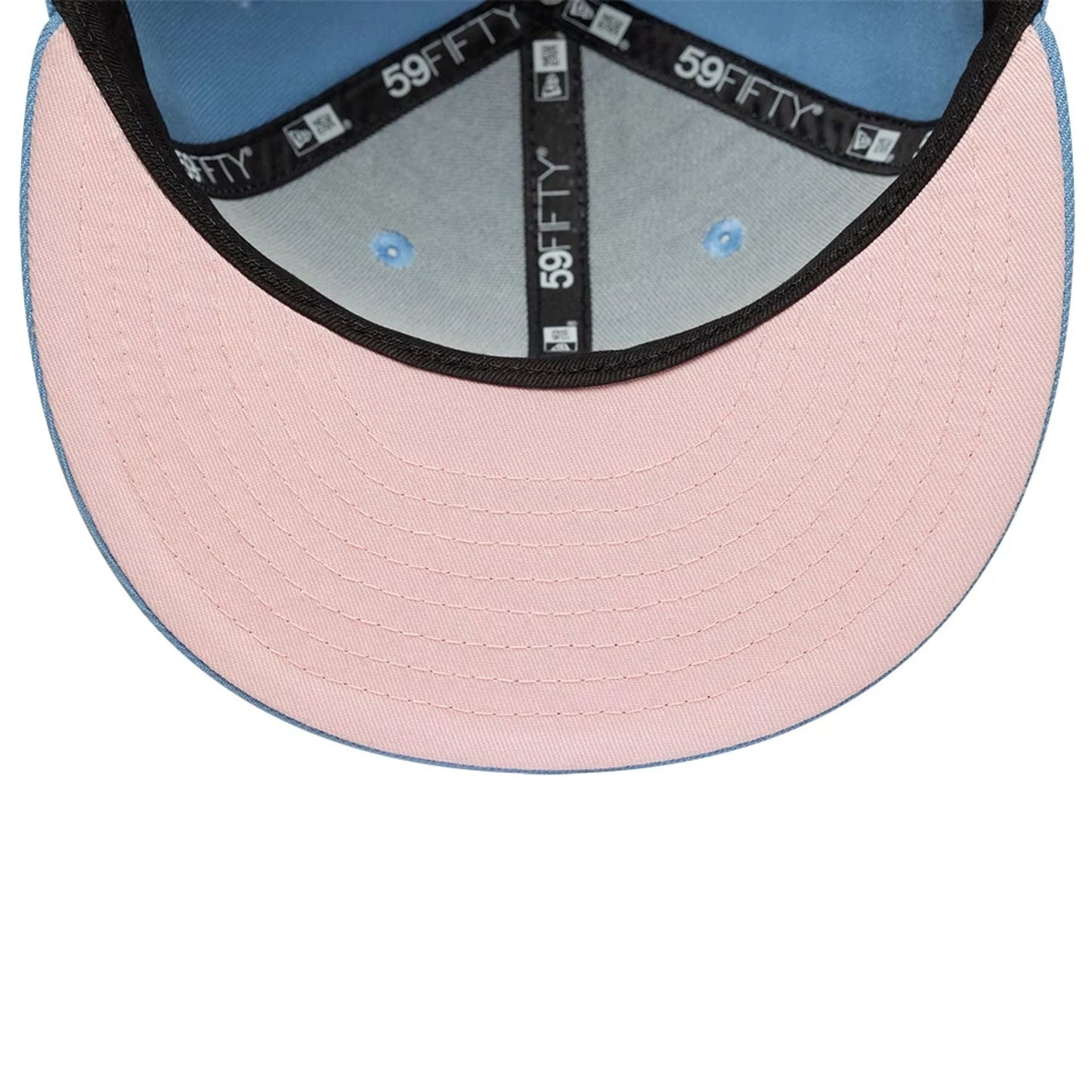 This is a New Era New York Pastel Blue 59FIFTY Fitted Cap 2