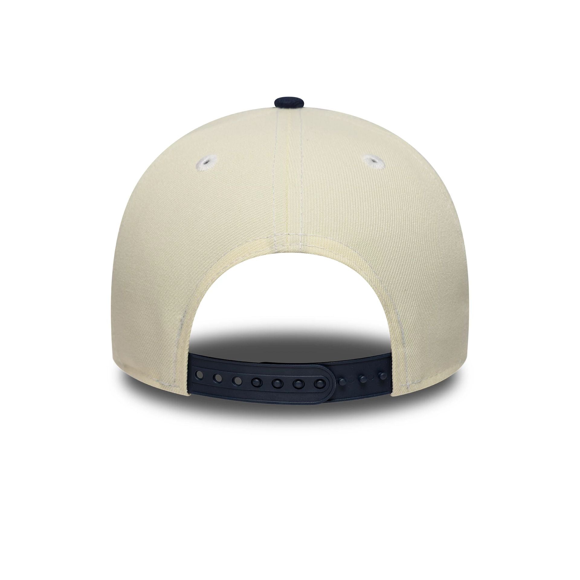 This is a LA Dodgers MLB Chrome Blue Contrast Cream 9FORTY A-Frame Adjustable Cap 7