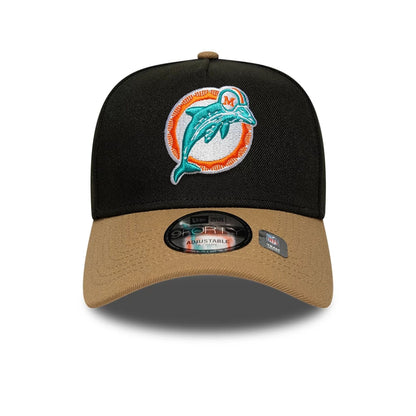 This is a Miami Dolphins NFL Black 9FORTY A-Frame Adjustable Cap 3
