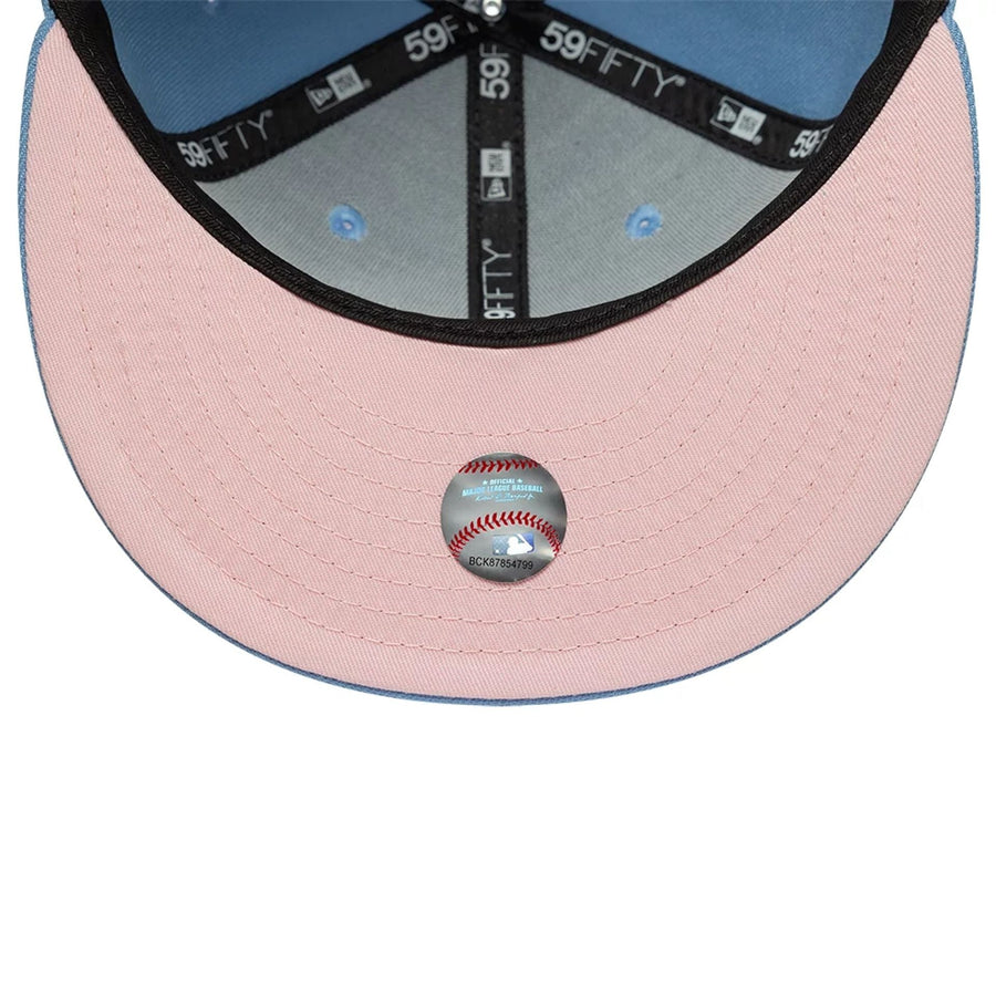 This is a New York Yankees MLB Pastel Blue 59FIFTY Fitted Cap 2