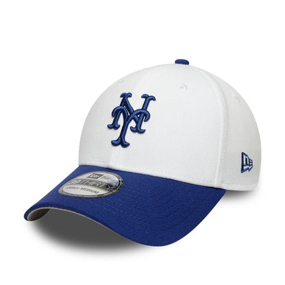 This is a New York Mets MLB White 39THIRTY Stretch Fit Cap 4