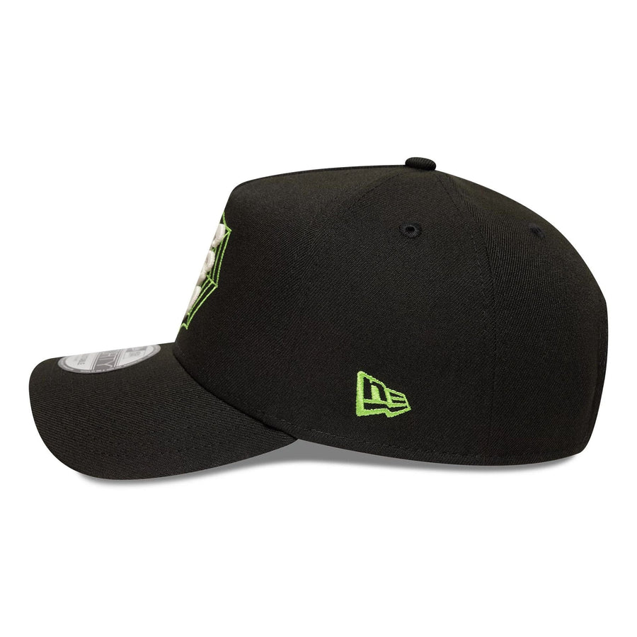 This is a New Era Spider Black 9FORTY A-Frame Adjustable Cap 5