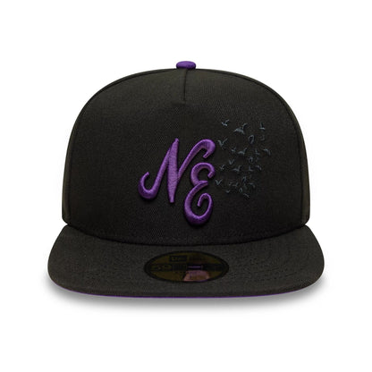 Pictured in this New Era Bats Black 59FIFTY A-Frame Fitted Cap 3