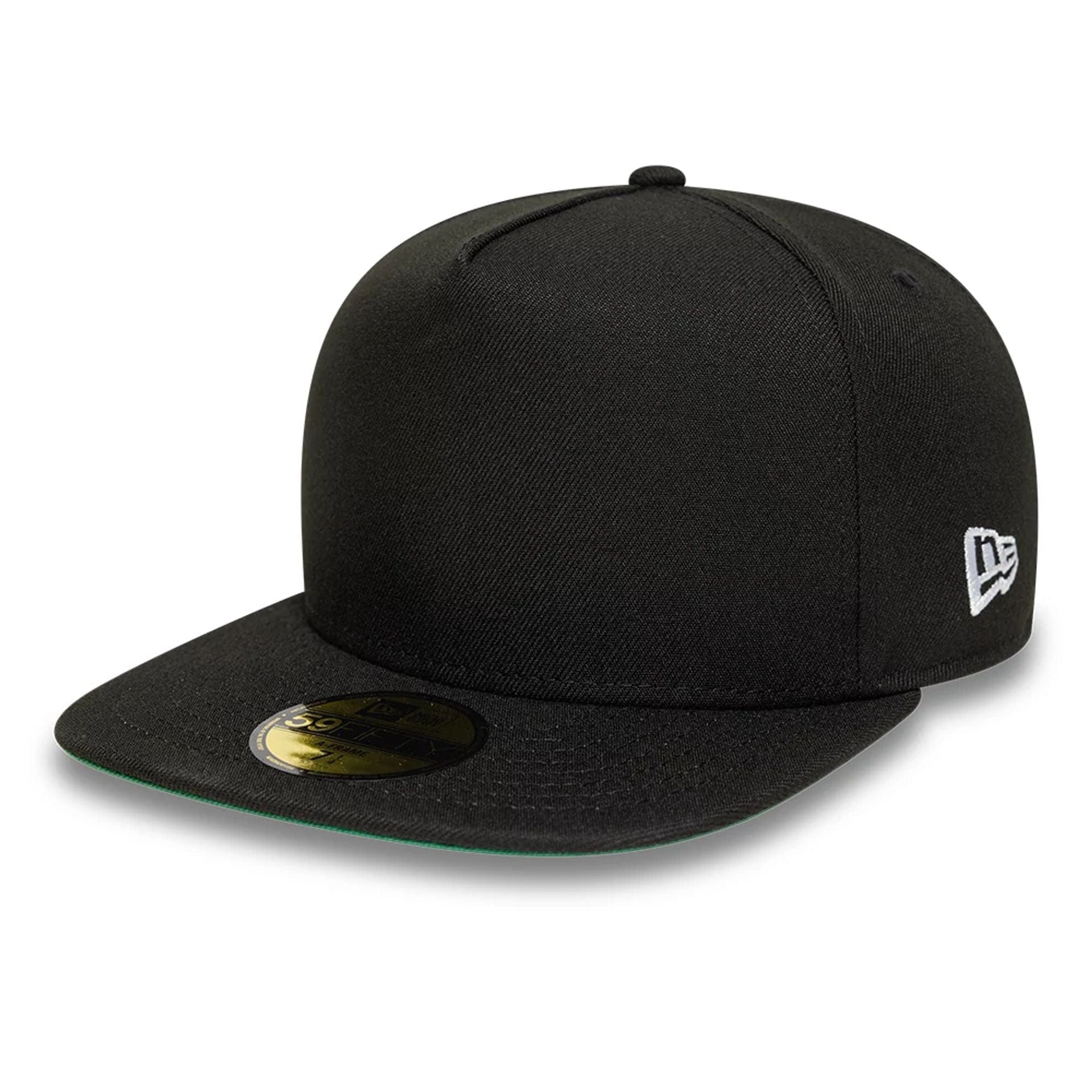 This is a  New Era Black 59FIFTY Fitted A-Frame Cap 1