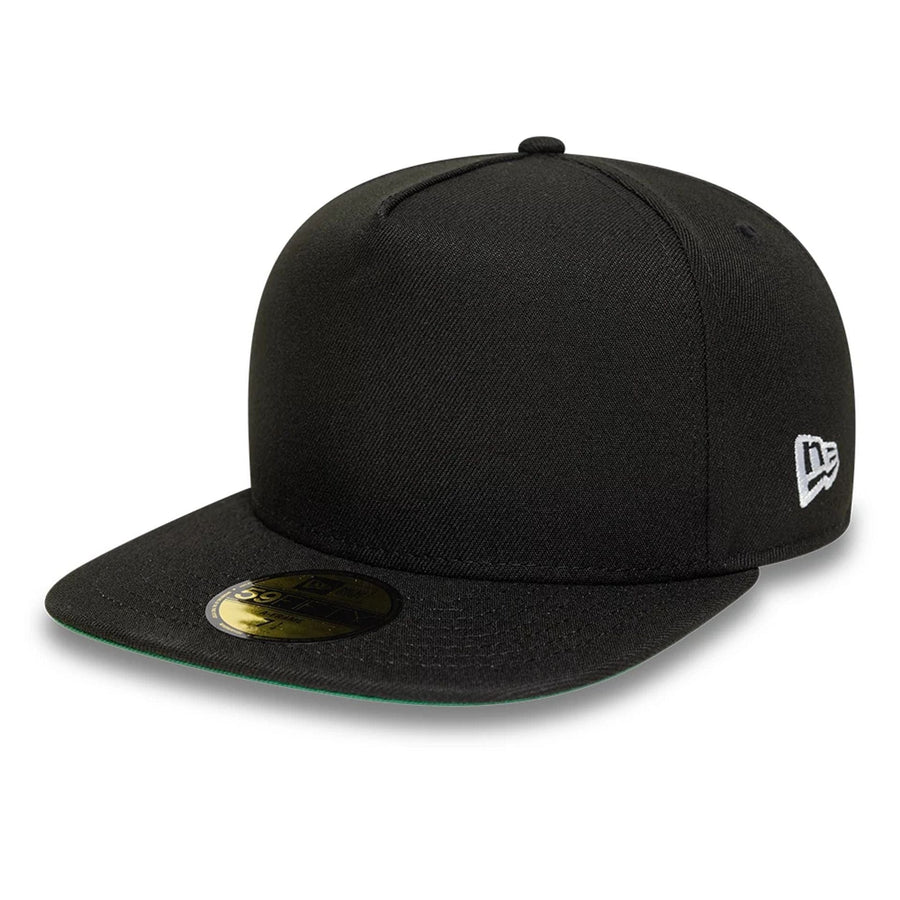 This is a  New Era Black 59FIFTY Fitted A-Frame Cap 1