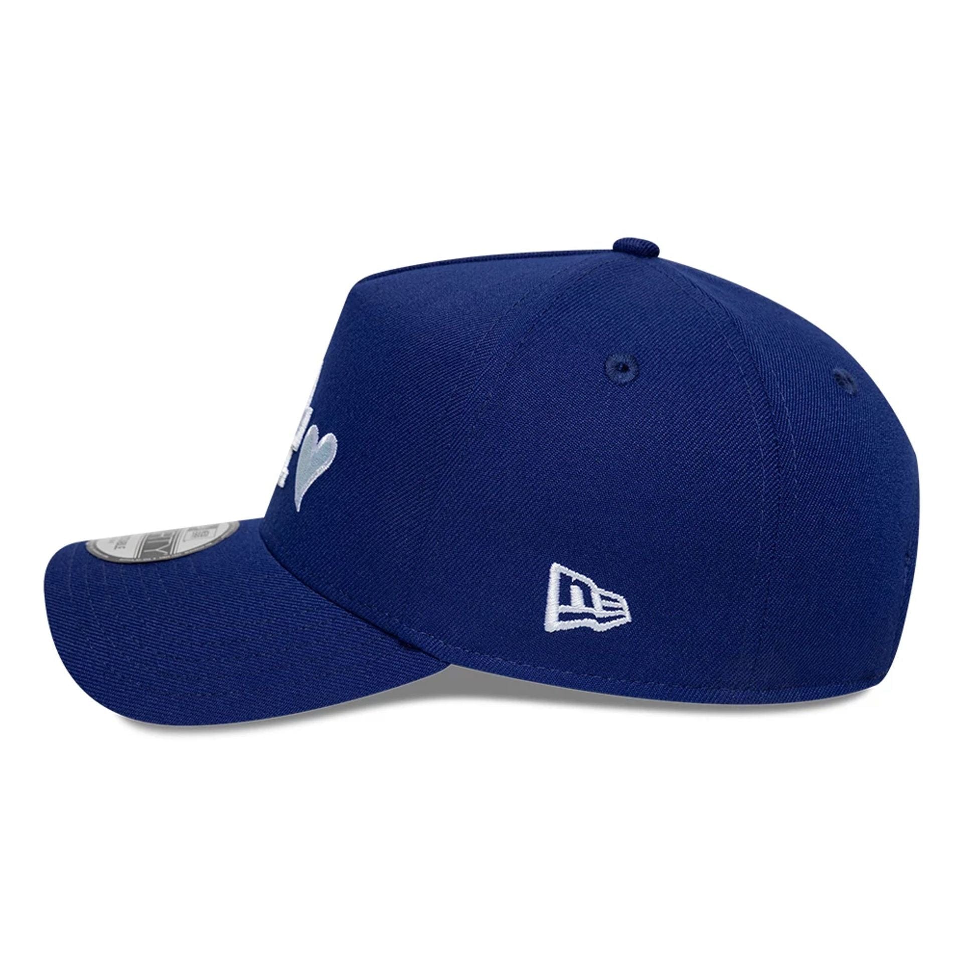 This is a LA Dodgers MLB Heart Dark Blue 9FORTY A-Frame Adjustable Cap 5