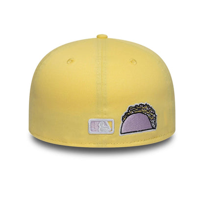 This is a LA Dodgers MLB Palm Taco Pastel Yellow 59FIFTY Fitted Cap 5