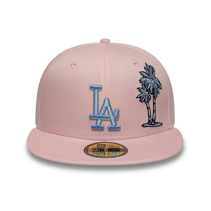 This is a LA Dodgers MLB Palm Taco Pink 59FIFTY Fitted Cap 3