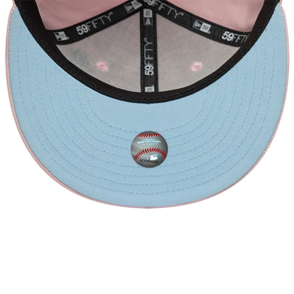 This is a LA Dodgers MLB Palm Taco Pink 59FIFTY Fitted Cap 2