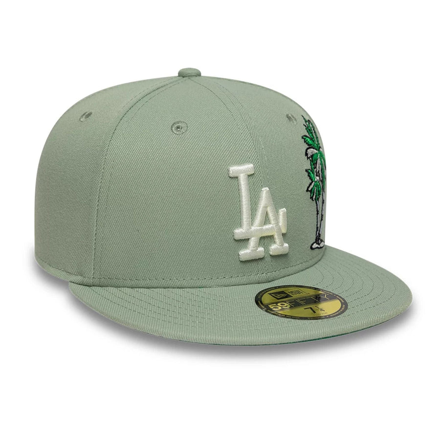 This is a LA Dodgers MLB Palm Taco Green 59FIFTY Fitted Cap 4