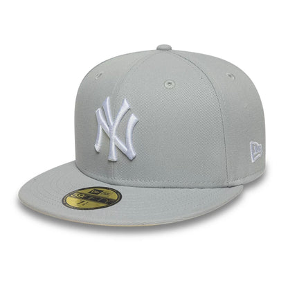 This is a New York Yankees MLB Grey & Yellow 59FIFTY Fitted Cap 1