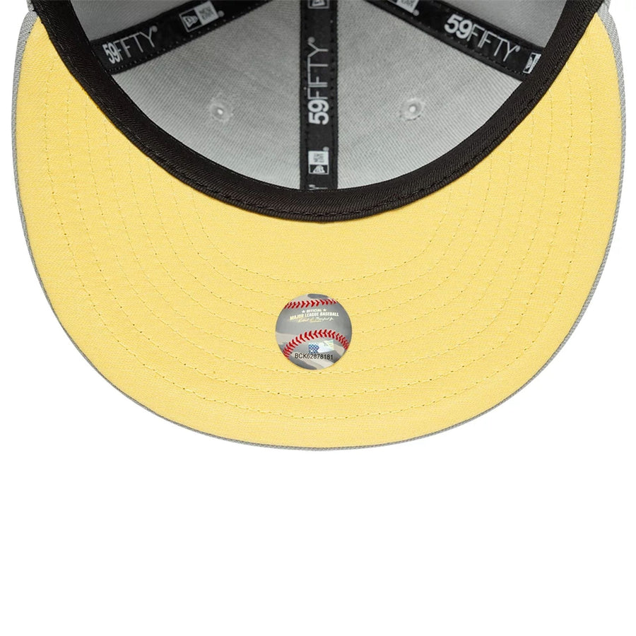 This is a New York Yankees MLB Grey & Yellow 59FIFTY Fitted Cap 2