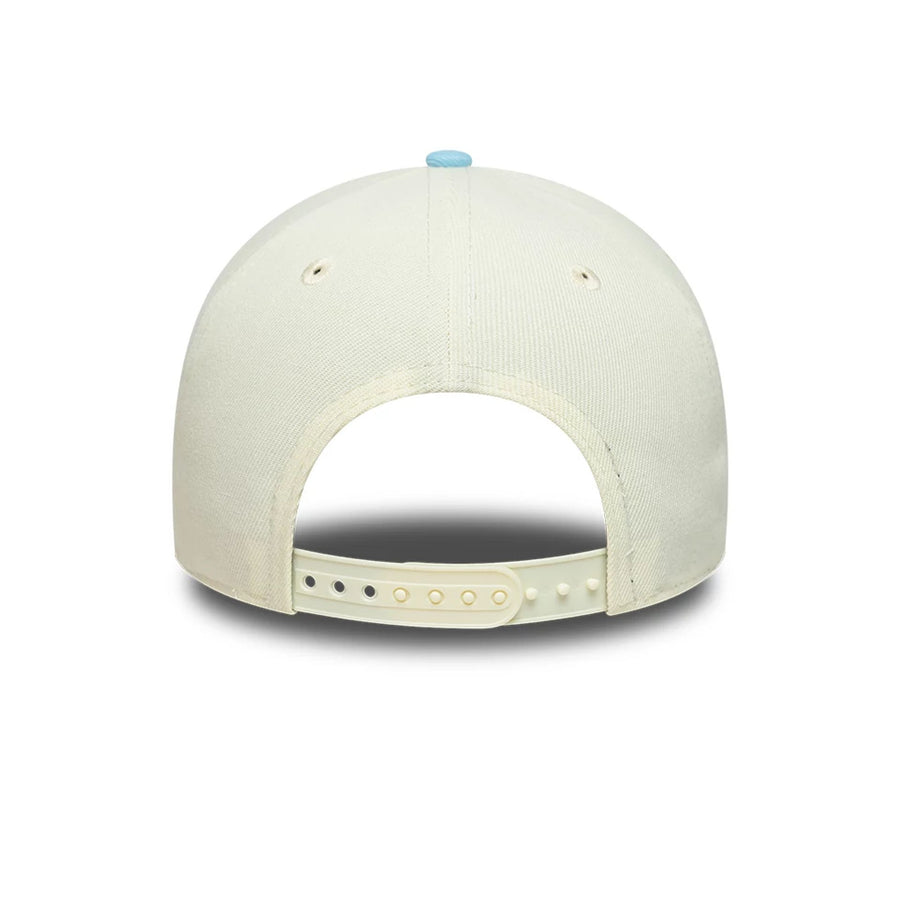 This is a New York Yankees MLB Cream & Blue 9FORTY A-Frame Adjustable Cap 6