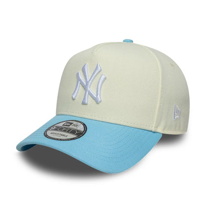 This is a New York Yankees MLB Cream & Blue 9FORTY A-Frame Adjustable Cap 3