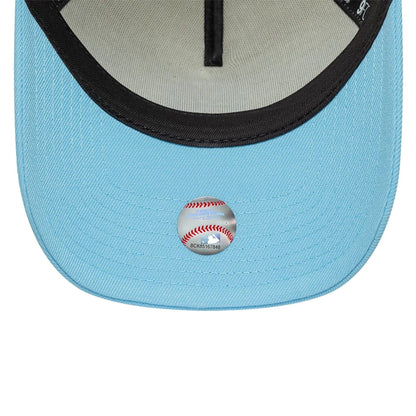 This is a New York Yankees MLB Cream & Blue 9FORTY A-Frame Adjustable Cap 7