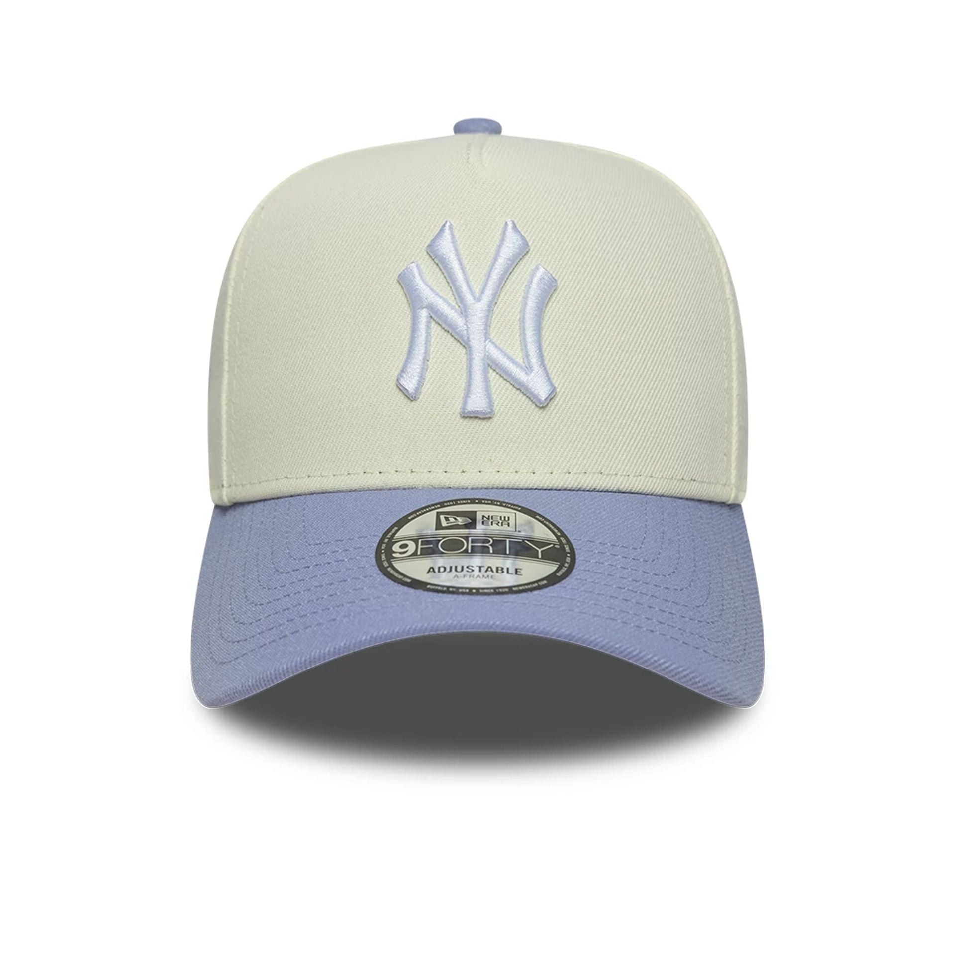 This is a New York Yankees MLB Cream & Purple 9FORTY A-Frame Adjustable Cap 2